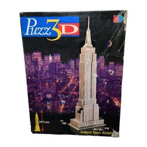 Rare Vintage MB Puzz 3D Empire State Building 902 Piece Jigsaw Puzzle